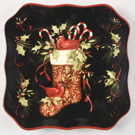 Vintage Christmas Dessert/Pie Plate