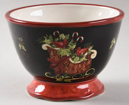Vintage Christmas Individual Ice Cream Dish