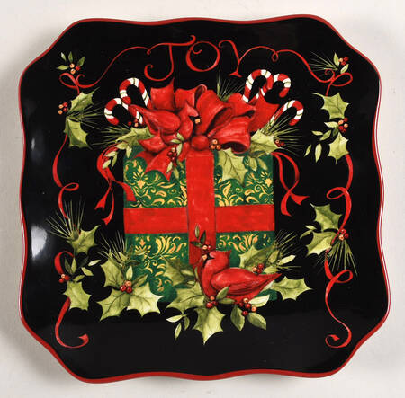 Vintage Christmas Dessert/Pie Plate