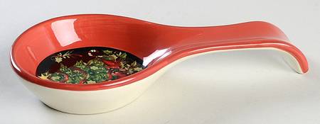Vintage Christmas Spoon Rest/Holder (Holds 1 Spoon)