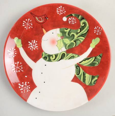 Winter Fun Snowman Dinner Plate