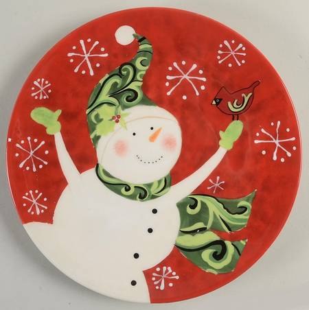 Winter Fun Snowman Dessert/Pie Plate