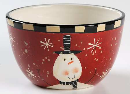 Christmas Snowman Individual Ice Cream Dish