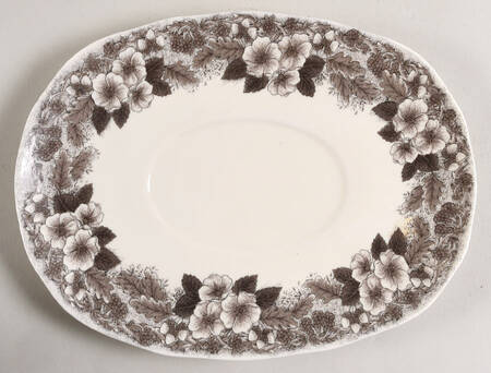 Thanksgiving Brown Multicolor Underplate for Gravy Boat