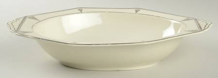 Deauville (White, Rounded Octagonal) 11" Oval Vegetable Bowl