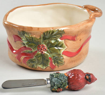 Winter Song Dip Bowl & Spreader Set