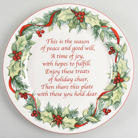 Winter Song Pass Along Cookie Plate