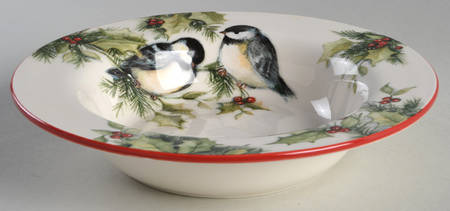 Winter Song Large Rim Soup Bowl