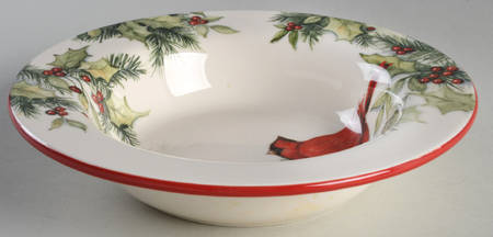 Winter Song Large Rim Soup Bowl