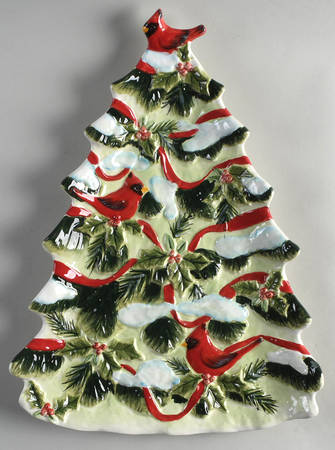 Winter Song 16" Christmas Tree Platter