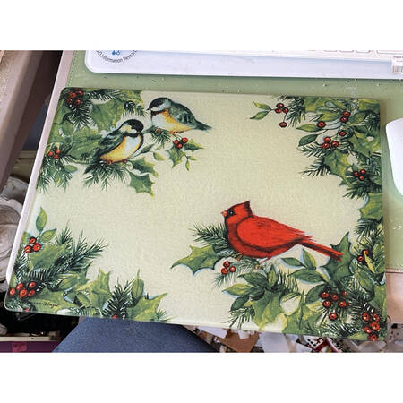 Winter Song 15" Glass Counter/Worktop Saver