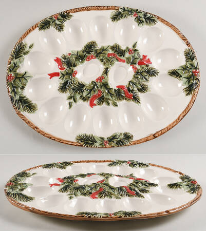 Winter Song Deviled Egg Plate