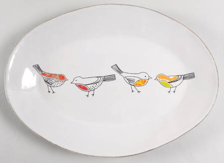 Chickadee 15" Oval Serving Platter