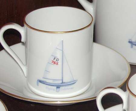 CHD6 Flat Demitasse Cup & Saucer Set