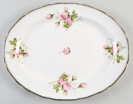 Pink T Rose 13" Oval Serving Platter