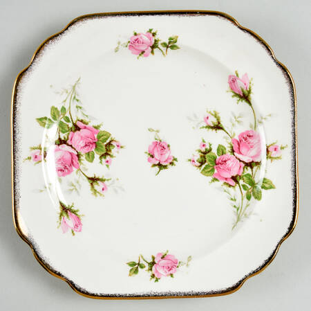 Pink T Rose Square Salad Plate