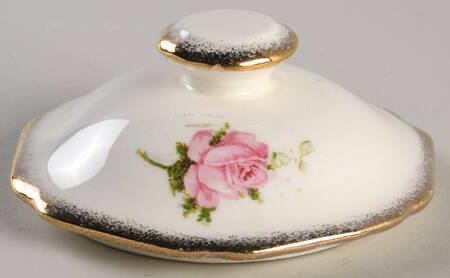 Pink T Rose Lid for Sugar Bowl