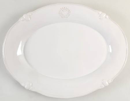 Villa Royale White 16" Oval Serving Platter