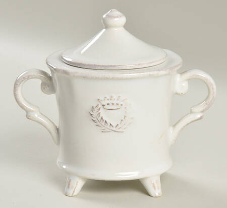 Villa Royale White Sugar Bowl & Lid