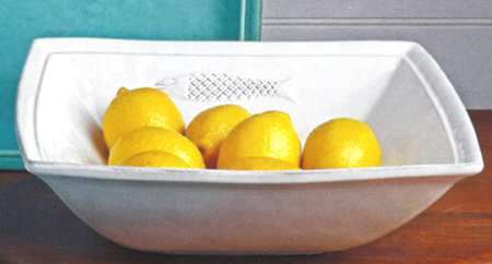 Sardinha White 12" Square Vegetable Bowl