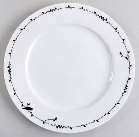 Oiseau Black Dinner Plate