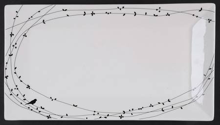 Oiseau Black 14" Rectangular Serving Platter