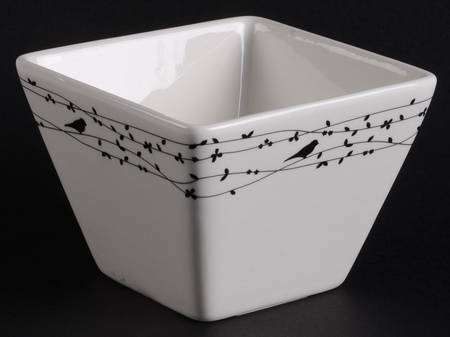 Oiseau Black Individual Square Appetizer Bowl