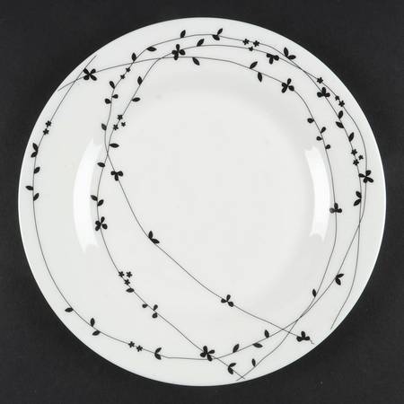 Oiseau Black Salad Plate