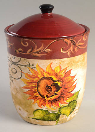 Tuscan Sunflower Small Canister & Lid