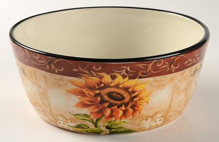 Tuscan Sunflower 7" Round Vegetable Bowl
