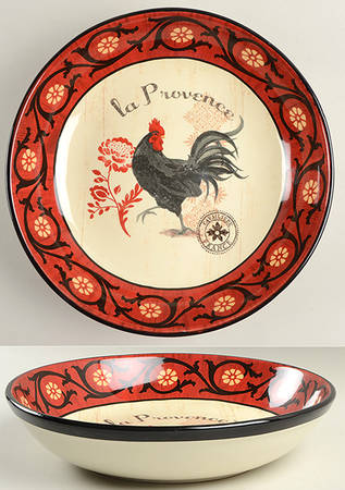 La Provence Rooster 13" Pasta Serving Bowl