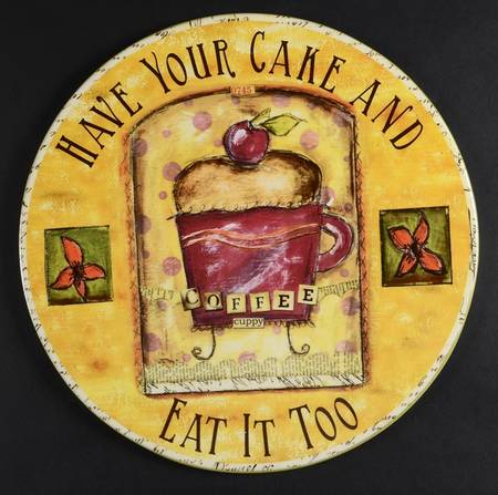 Java Time Cake Plate