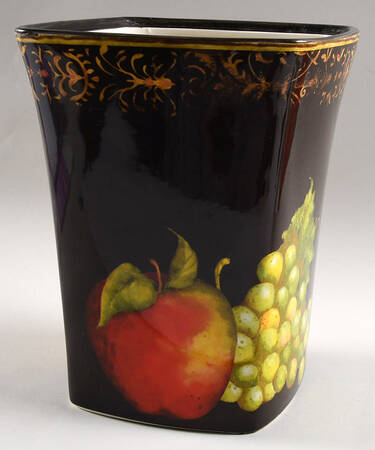 Fruit Filigree Biscuit Barrel No Lid