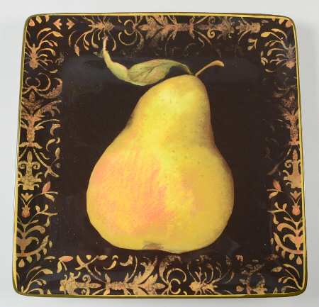 Fruit Filigree 12" Square Serving Platter