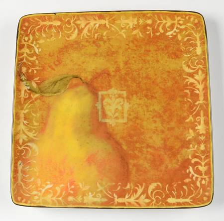 Fruit Filigree Square Dinner Plate
