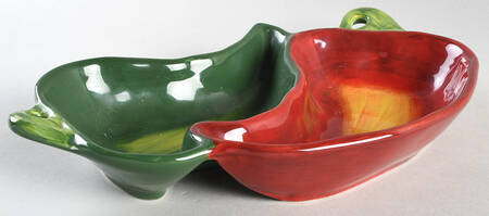 Chili Pepper 2 Part Figural Server