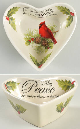 Season of Peace Heart Shaped Dish