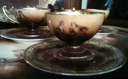 CZE258 Footed Cup & Saucer Set