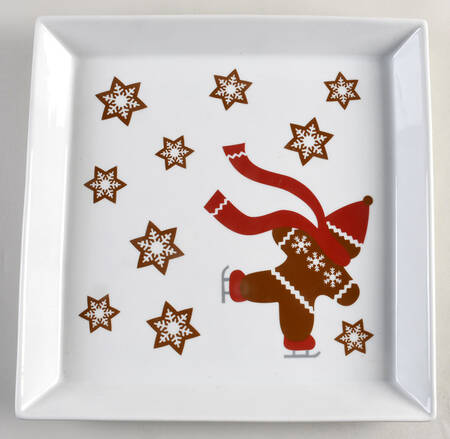 Gingerbread Man 12" Square Serving Platter