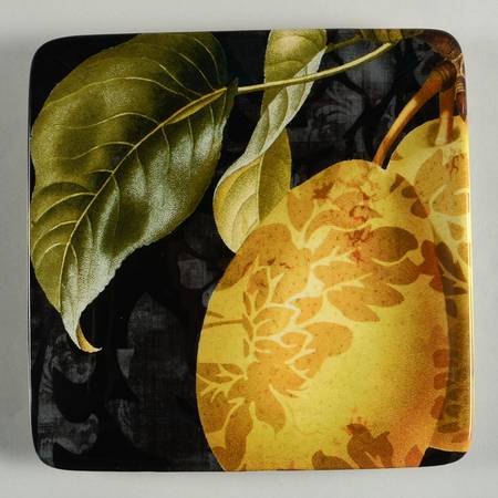 Damask Fruit Square Salad/Dessert Plate
