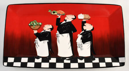Dinner Is Served (No Words) 18" Rectangular Serving Platter