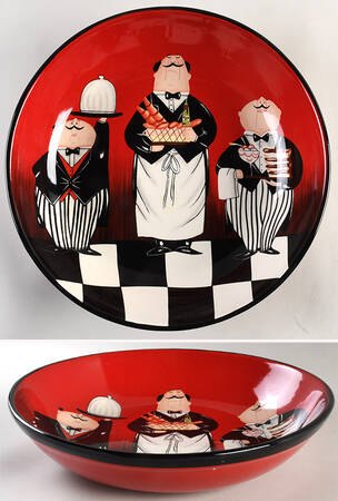 Dinner Is Served (No Words) 13" Pasta Serving Bowl