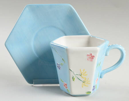 Garden Party Flat Cup & Saucer Set