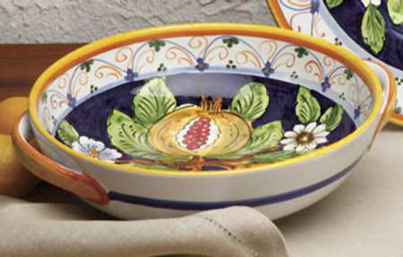 Melagrana (Pomegranate) 11" Large Salad Serving Bowl