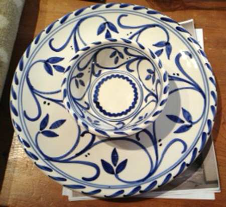 Retro Blue Soup/Cereal Bowl