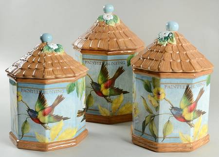Botanical Birds (3 Piece) Canister Set (Box Set)