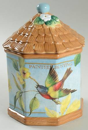 Botanical Birds Small Canister & Lid