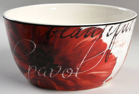 Midnight Poppy 10" Round Serving Bowl