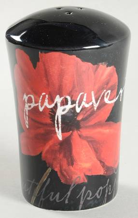 Midnight Poppy Pepper Shaker