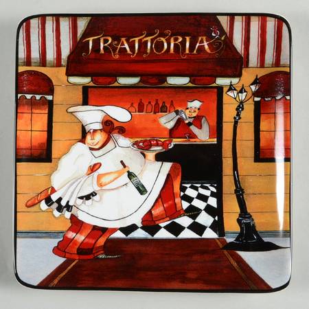 Trattoria Square Salad/Dessert Plate